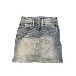 Vineyard Vines Fringe Raw Hem Size 00 Denim Jean Skirt